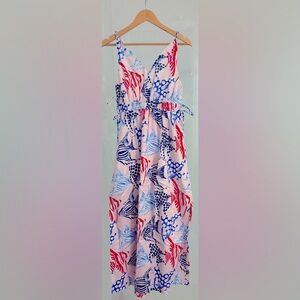 LOFT • Fish Double Side Tie Maxi Dress • Size M • NWT